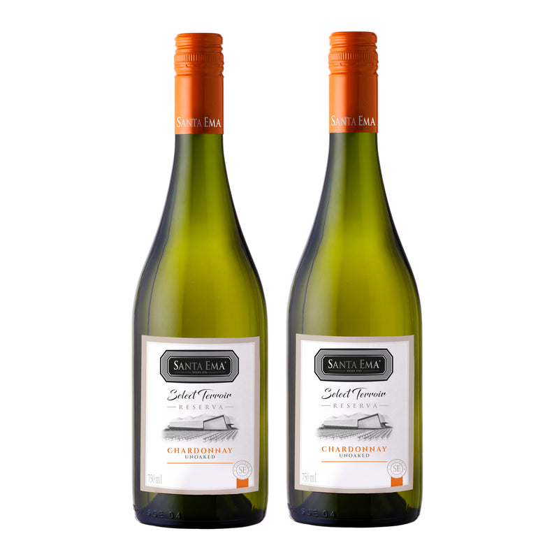 SANTA EMA SELECT TERROIR RESERVA CHARDONNAY 750 ML X 2 BOTELLAS