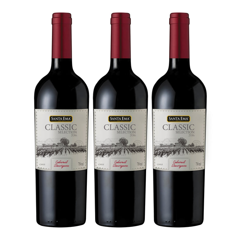 SANTA EMA CLASSIC SELECTION CABERNET SAUVIGNON 750 ML X 3 BOTELLAS